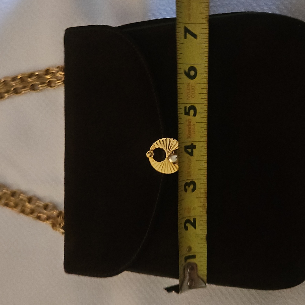 Vintage Brown Suede Bag with Gold Chain - Picture 10 of 12